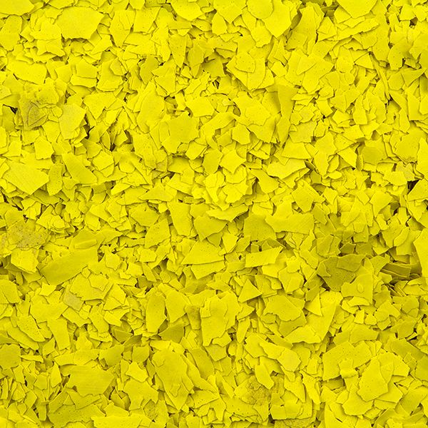 Estes "Brite Yellow" ColorFlakes for Epoxy Floors - Quarter Inch